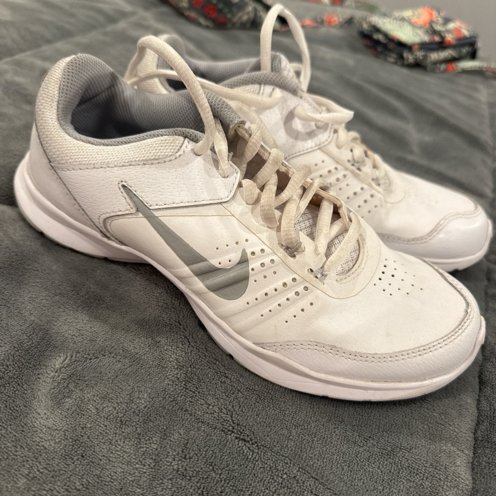 Nike White and Gray Running Shoes